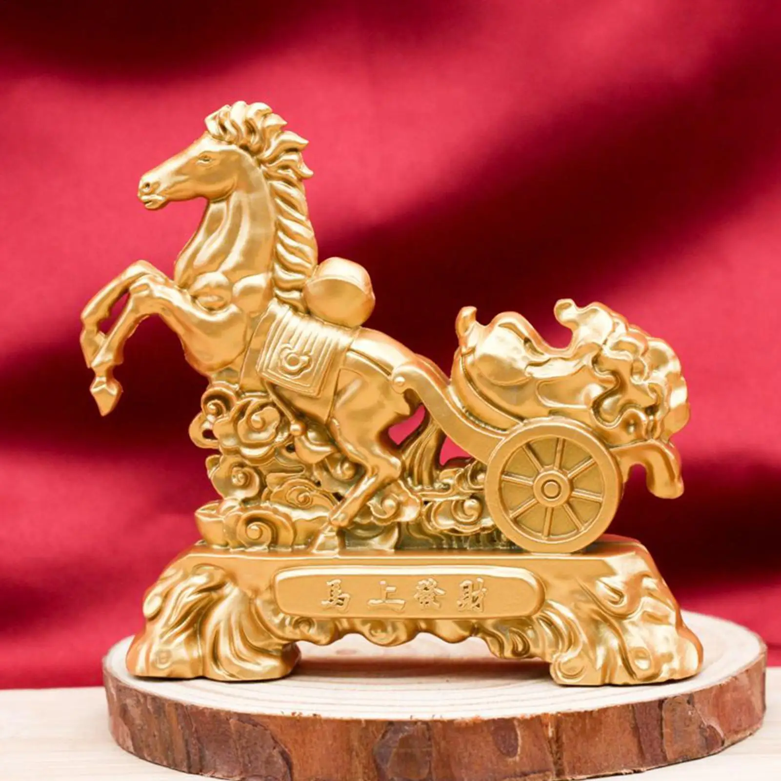 

Статуя лошади, металлическая декоративная Золотая настольная фигурка, китайский декор лошади для автомобилей, магазина, школьных офисов, кафе, книжных магазинов, жизни