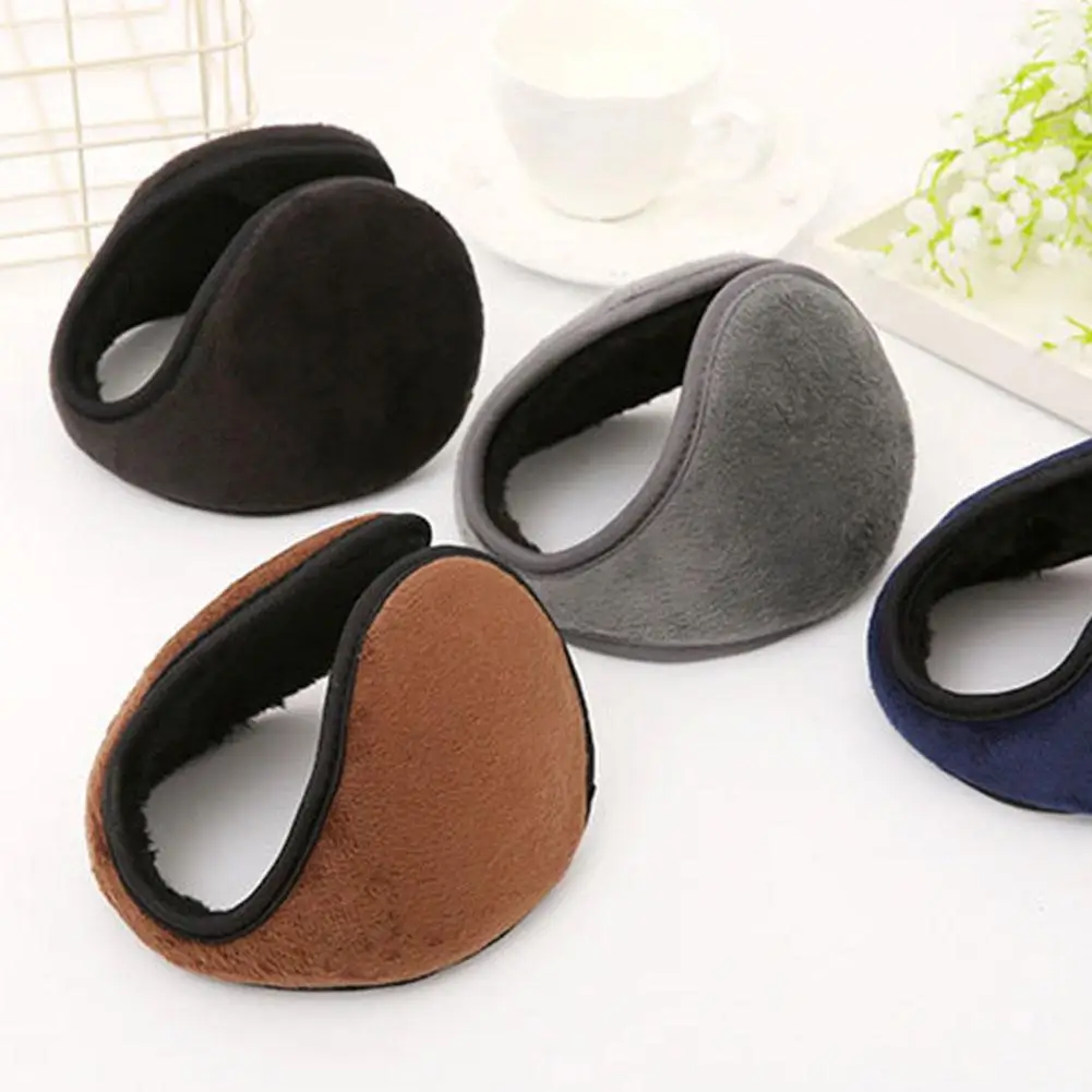 2Pcs Fleece Ear Muffs Winter Warm Unisex Ear Covers Cold Proof Ear Warmers Outdoor Riding Protection Thickened