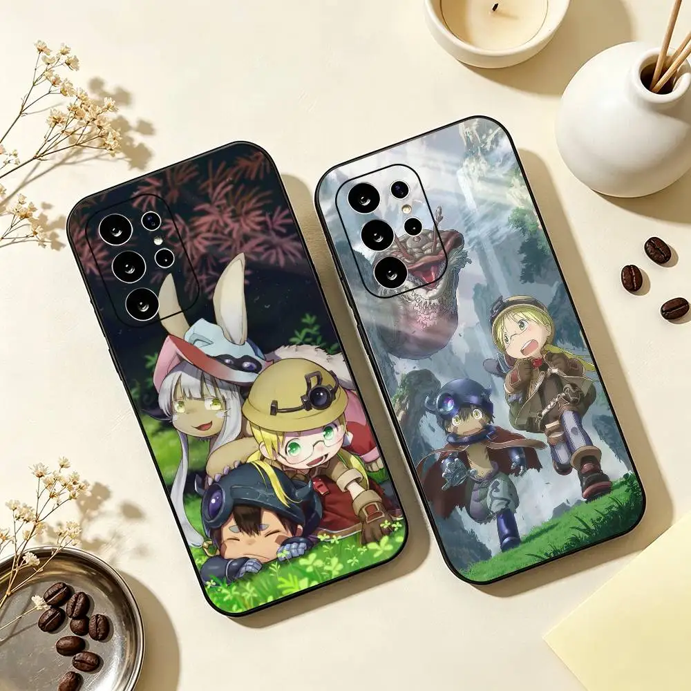 Made in Abyss Popular Anime Artistic Phone Case For Samsung S25,S24,S21,S22,S23,S30,Ultra,S20,Plus,Fe,Soft Silicone Black Cover