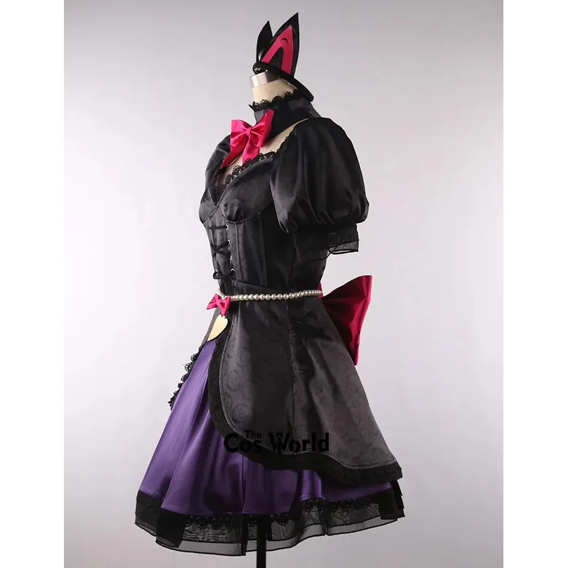 OW D.Va Hana Song Black Cat Luna Tee Dress الزي الرسمي ألعاب أزياء تنكرية