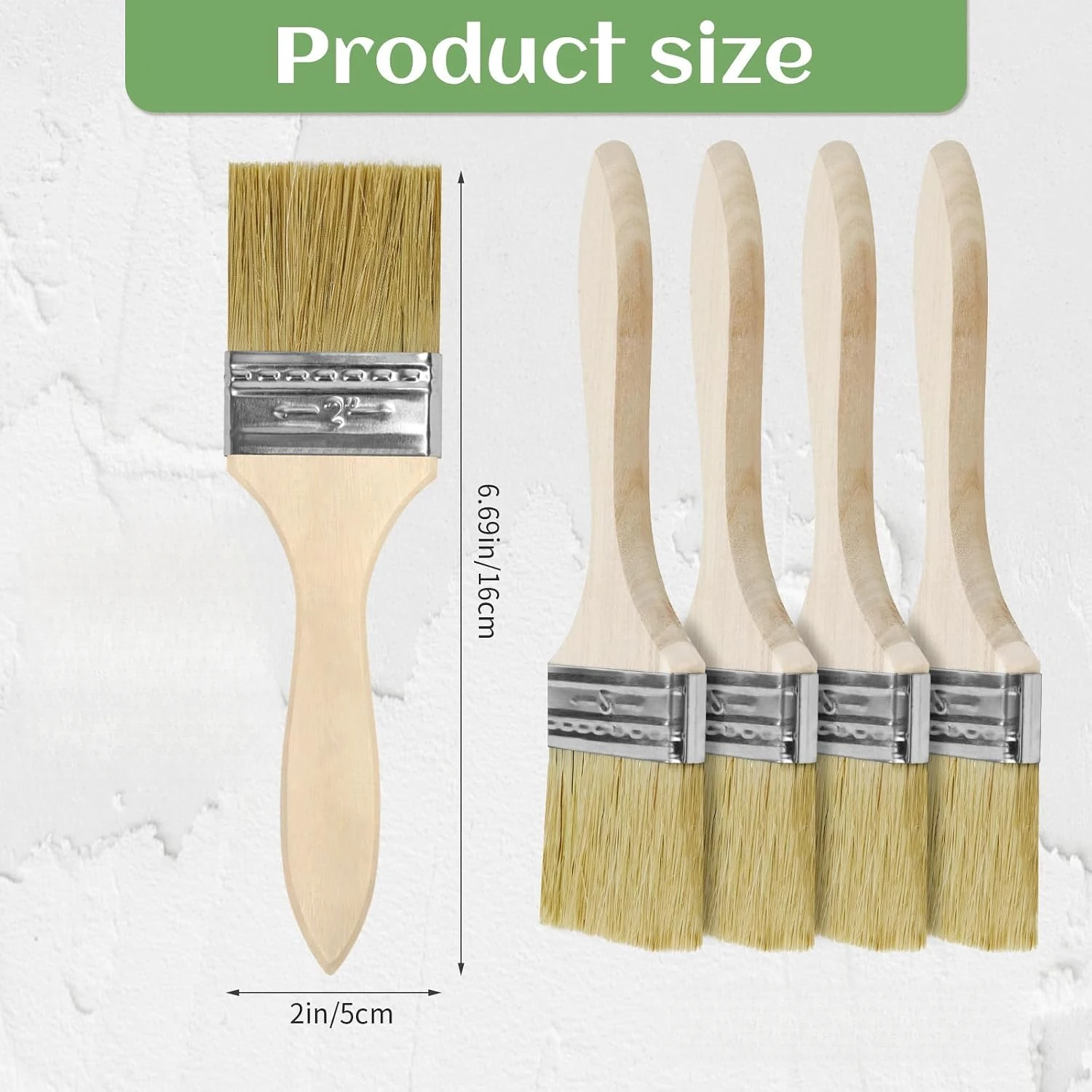 10 Pack 2 Inch Paint Brushes All-Purpose Chip Brush Set Disposable time-saver for messy glue epoxy and resin projects toss after