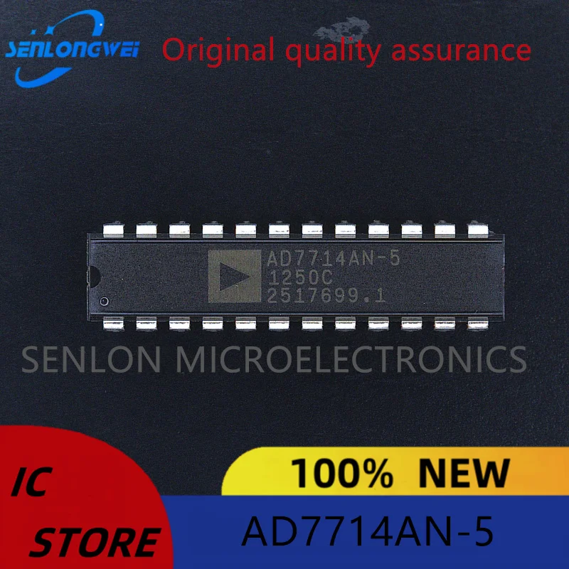 New original AD7714AN-5 IC,DATA ACQ SIGNAL CONDITIONER,3-CHANNEL,24-BIT,CMOS,DIP,24PIN,PLASTIC