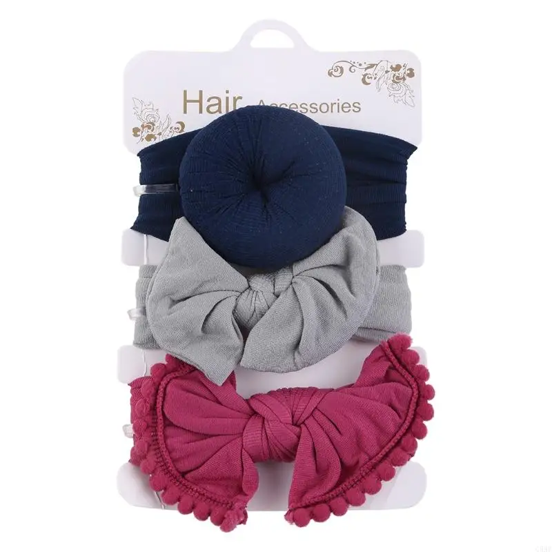 C5AF Baby Girl Headband Nowonarne dziewczyny Bowknot Nylon Headpraps Toddler Baby Turban