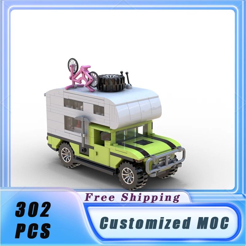 

Classical Vehicle MOC Overlanding Hummer H1 Building Blocks Model Bricks Assemble Display Children's Toys Gifts