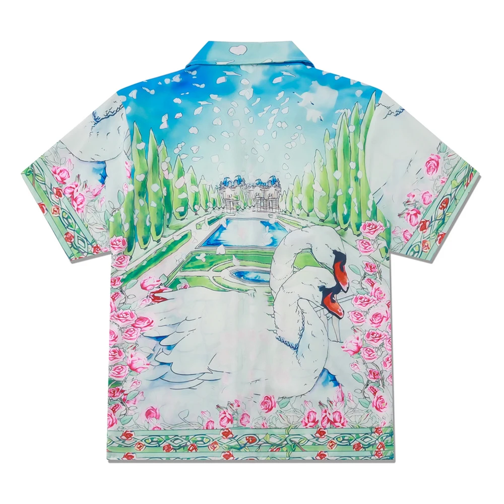 3Digital Full Print Beach Shirts Button Down Vintage Mens Shirts Short Sleeve