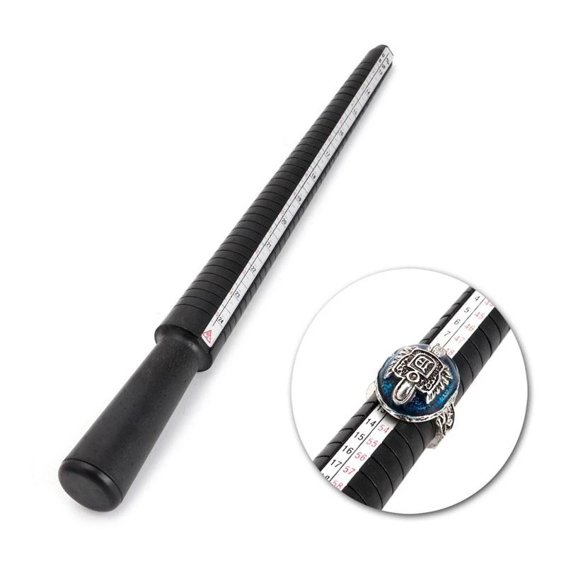 

F2TD Ring Size Measuring Tool Plastic Ring Mandrel & Ring Sizer Guage Ring Stick Ring Gauge Finger Sizing for Jewelry Making