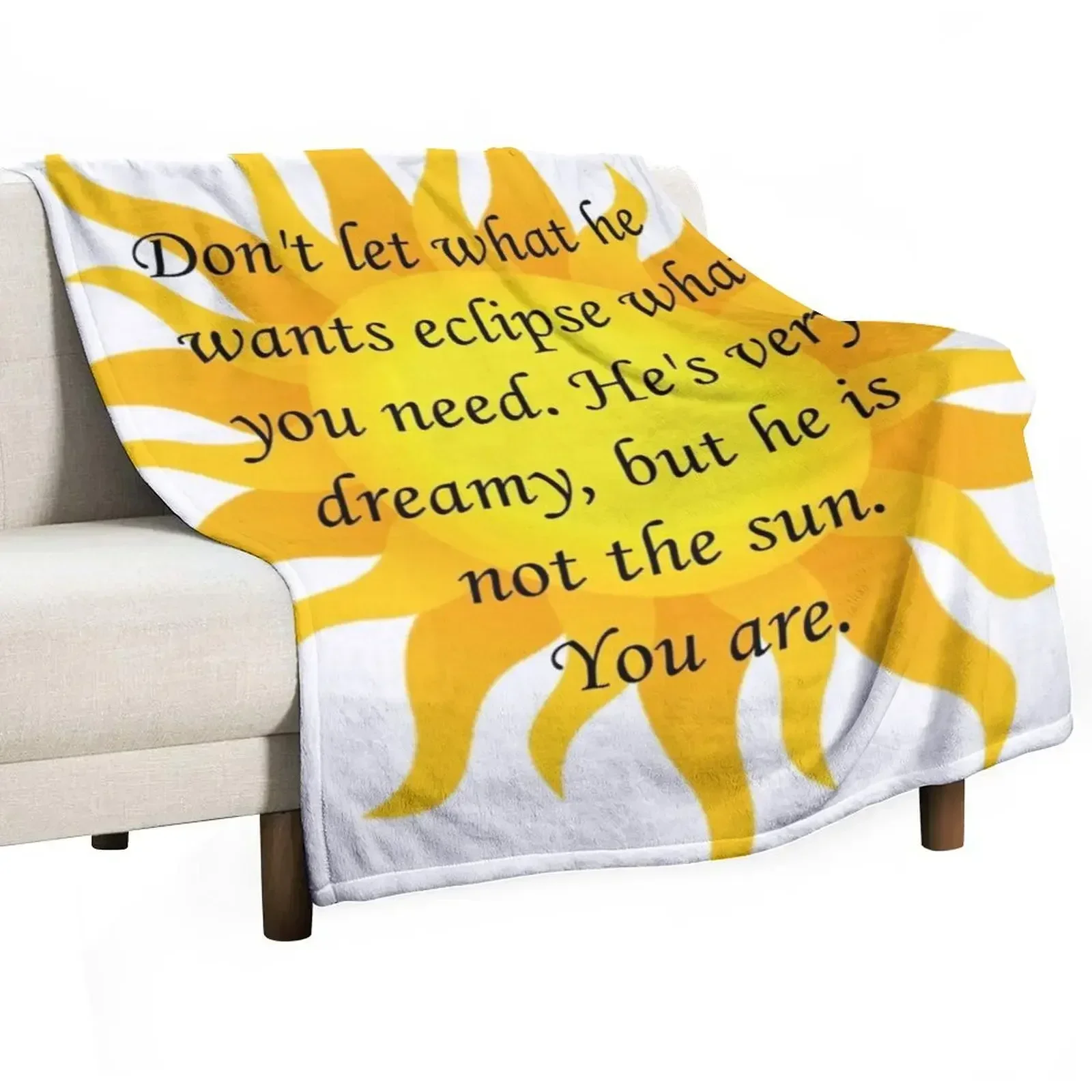 Copy of Grey's Cristina Quote 2 With Sun Throw Blanket Soft Big Bed linens Loose Weighted Decorative Throw Furry Blankets