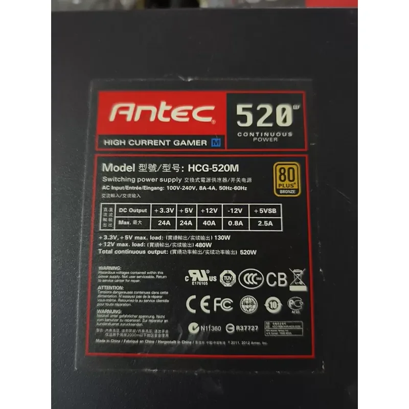 for Antec HCG-520M HCG-620M Original Rated 520W 620W Modular Power Supply Unit