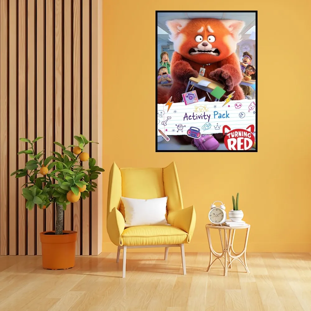 Cartoon Cute Turning Red 2 Poster Prints Wall Painting Bedroom Living Room Decoration Office Small