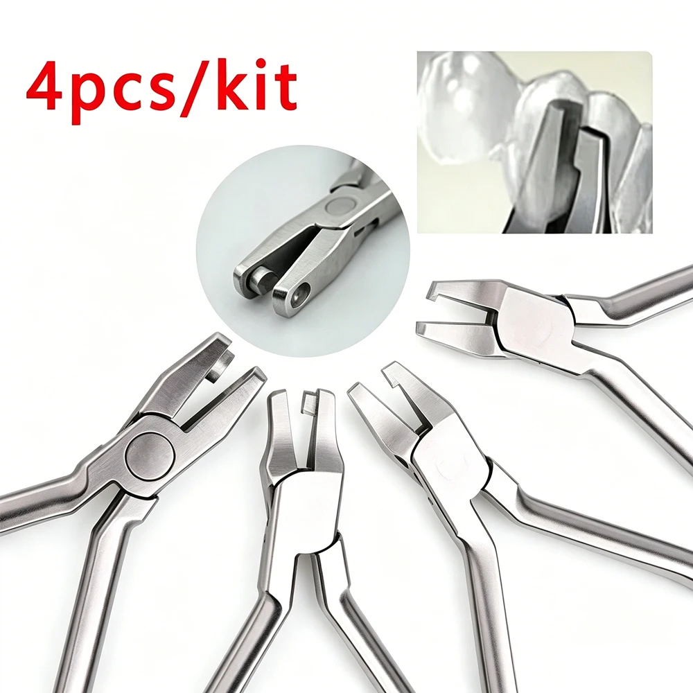 Dental Orthodontic Aligner Plier with Punch Hole Thermal Forming Forceps Tear Drop and Vertical Invisible Retainer Tools