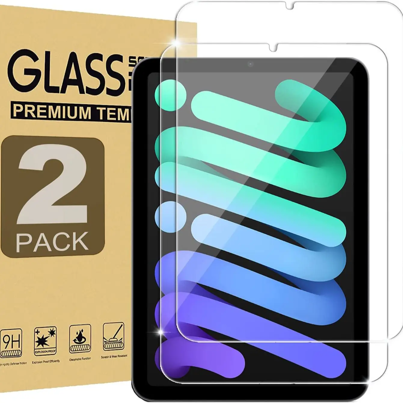 2pcs Screen Protector Tempered Glass For Apple iPad Mini 6 8.3'' 2021 mini6 6th Generation A2568 Full Coverage Tablet Film