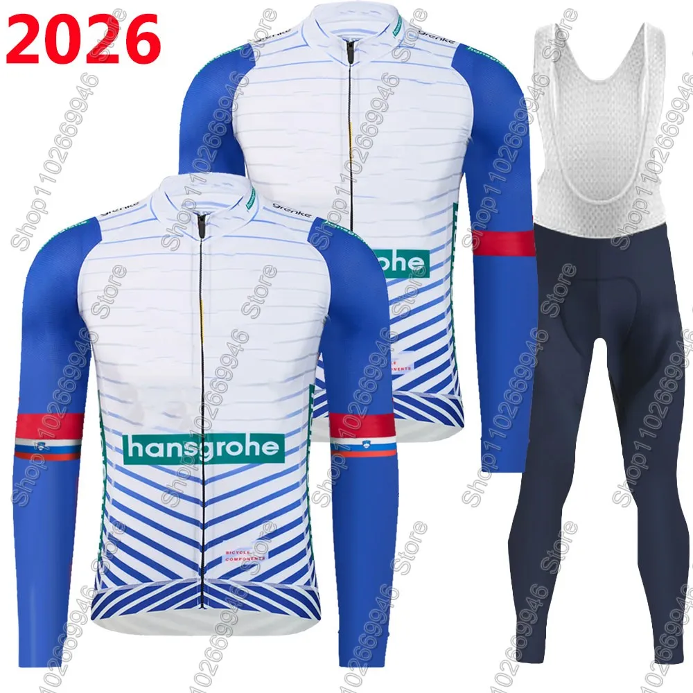 

Велокомплект Boraful Hansgrohe Team 2026: Джерси и штаны для мужчин (зима/лето), для МТБ и шоссейного велоспорта, с длинным рукавом, с подшоровыми штанами