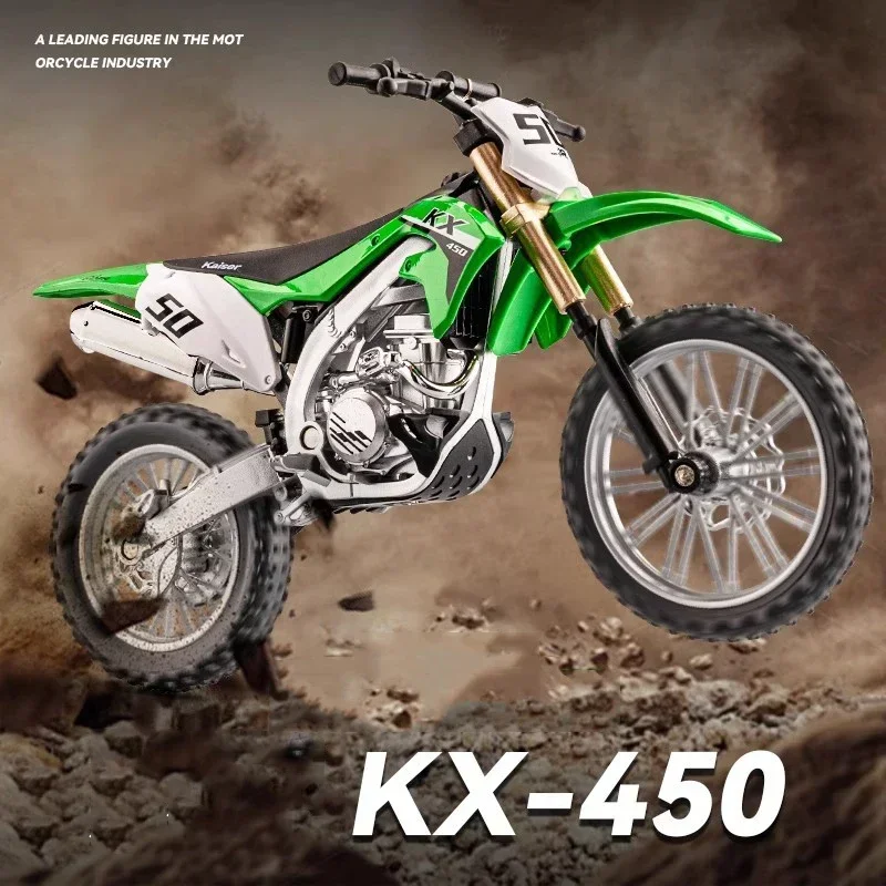 1: 12 Kawasaki KX450 off-road motorcycle model simulation street motorcycle model static Christmas birthday gift