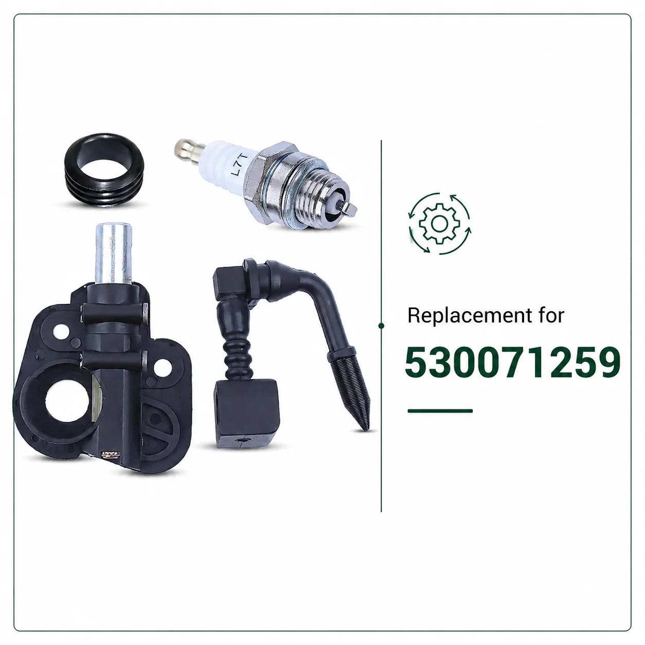 Oil Pump Kit with Turbine Spark Plug For McCulloch CAT 335 435 Replacement 530071259 Tune Up Repair Kit Parts Accessories