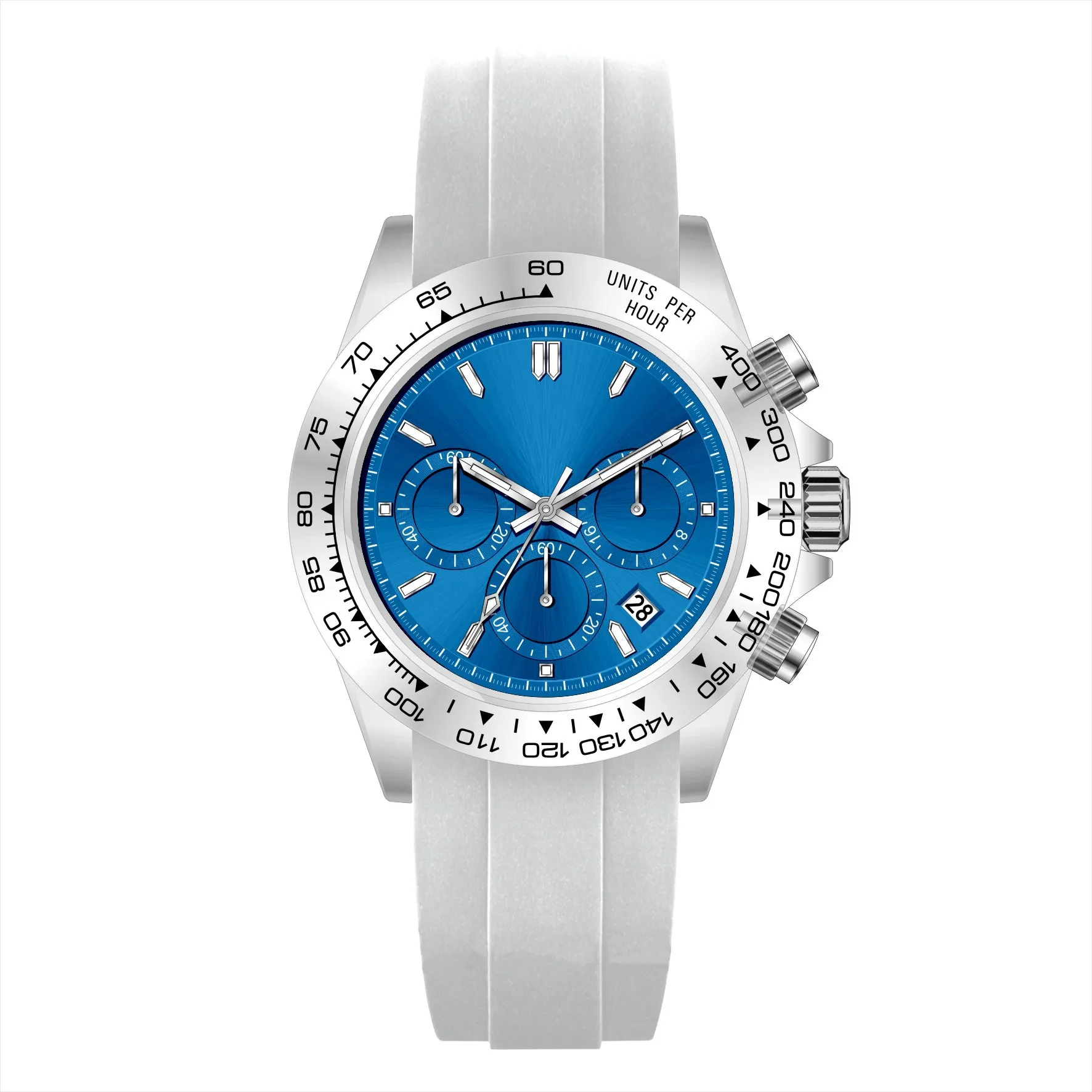 Multifunction Mens Quartz Watch Transparent Plastic Chronograph Waterproof Luminous Wristwatch