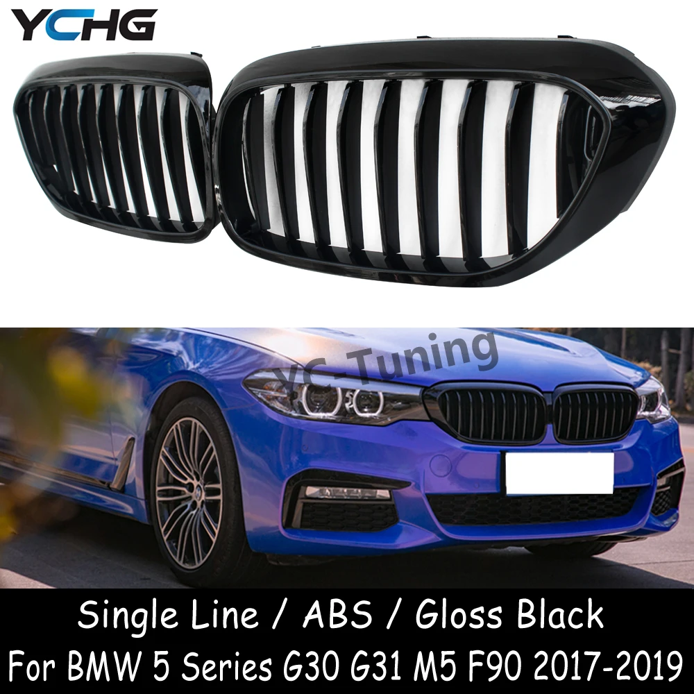 

M5 F90 Решетка переднего бампера из АБС-пластика для BMW 5 серии G30 G31 M5 F90 Pre-Lci 520i 530i 540i M550i 530e 530d M550d 525d Grille2017-2019