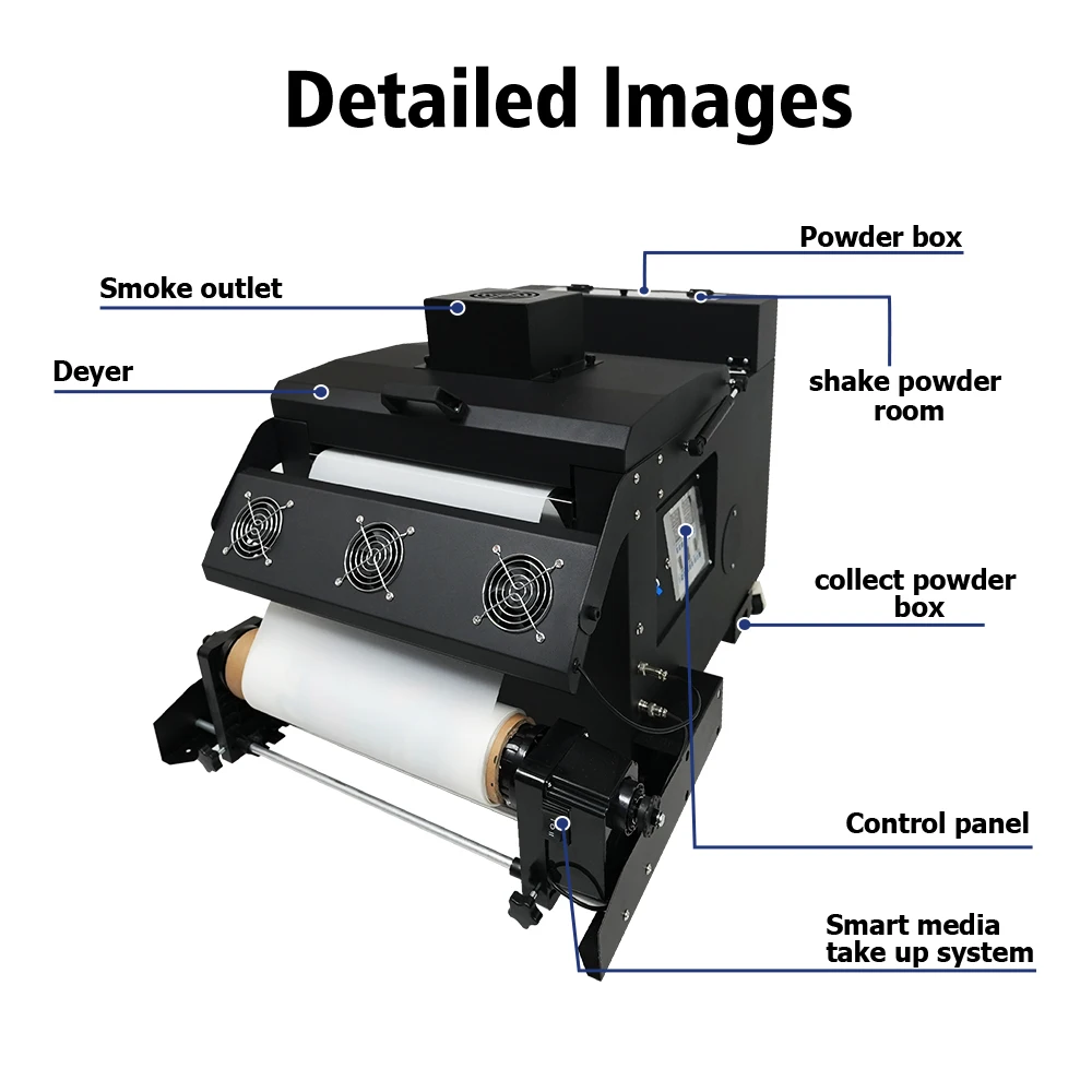 A3 A2 30cm Long Service Life Digital Inkjet Transfer DTF Printing Powder Shaker Machine Flatbed For Tshirt DTF