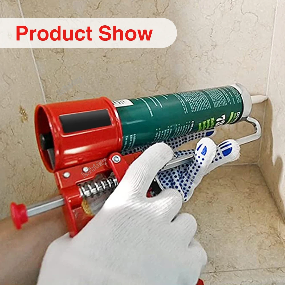 Portable Caulking Filling Tool Alum Alloy Manual Silicone Caulking Gun Glass Glue Professional Sealant Caulking Tool for Home