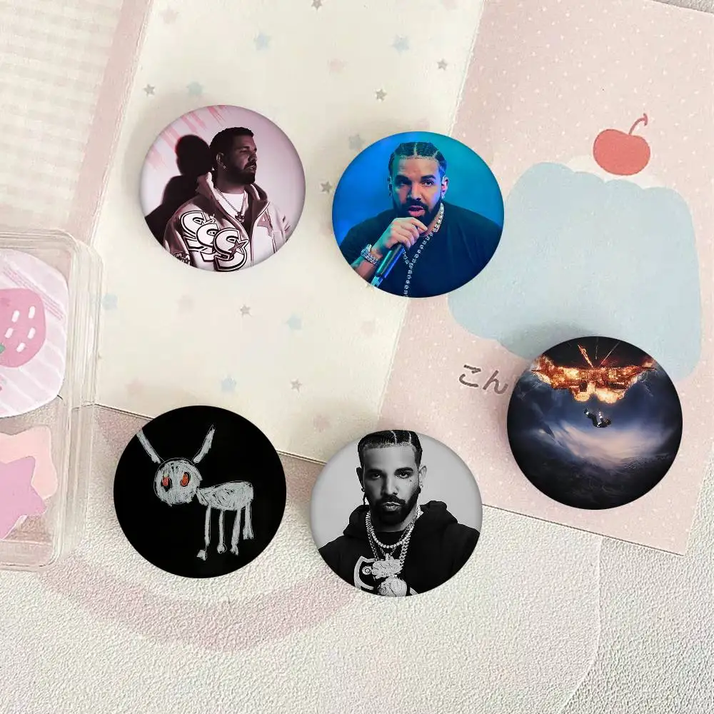 Rapper D-Drake Round Badge Creative Brooch Clothing Backpack Accessories Lapel Pin