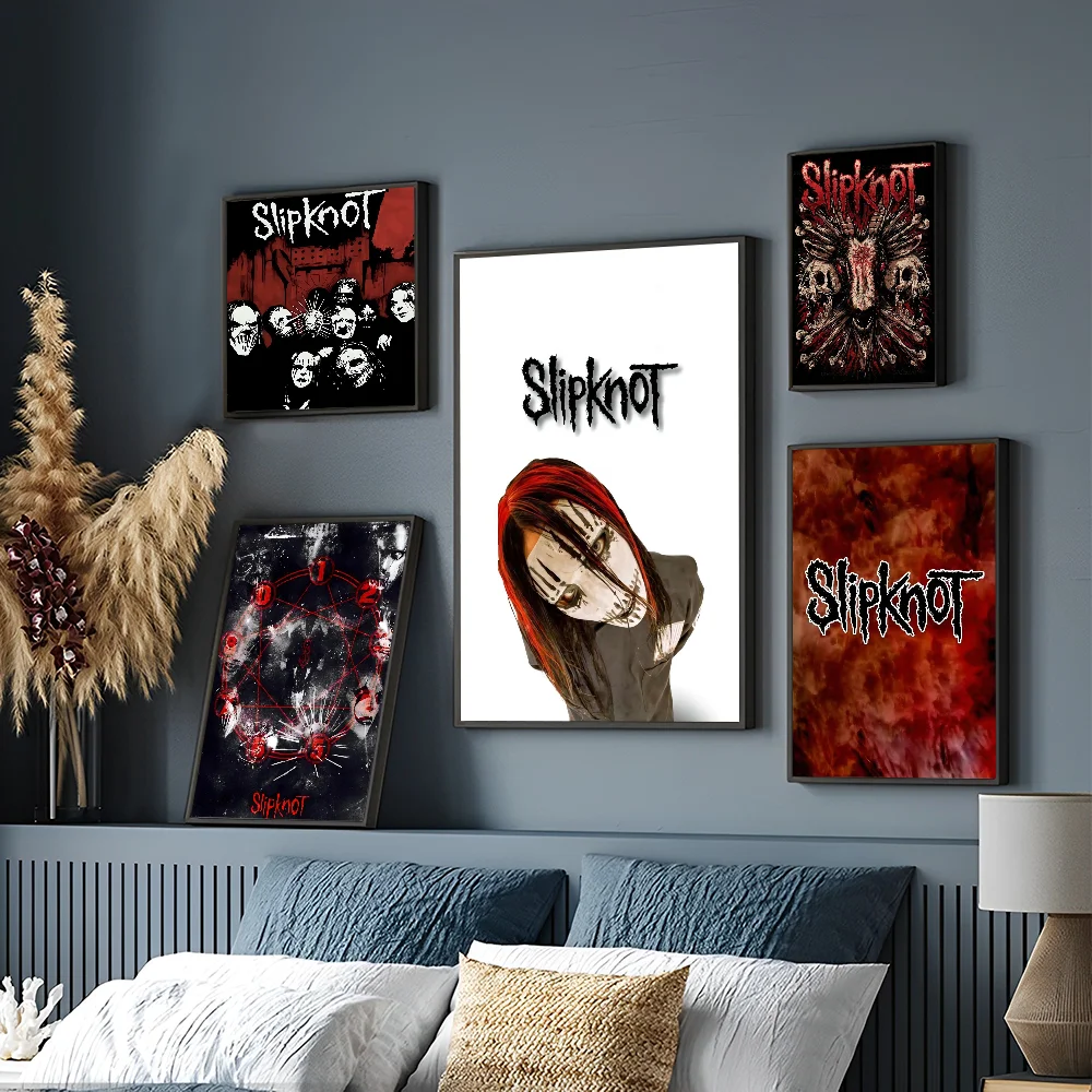 Heavy Rock S-Slipknot Band Self-adhesive Art Poster Whitepaper Prints Posters Artwork Aesthetic Art Wall Painting