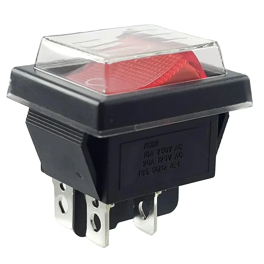 Robust Rocker Switch OnOff With IP Rating For Water Resistance Bright Red Light Indicator For Home Appliances And Electronics