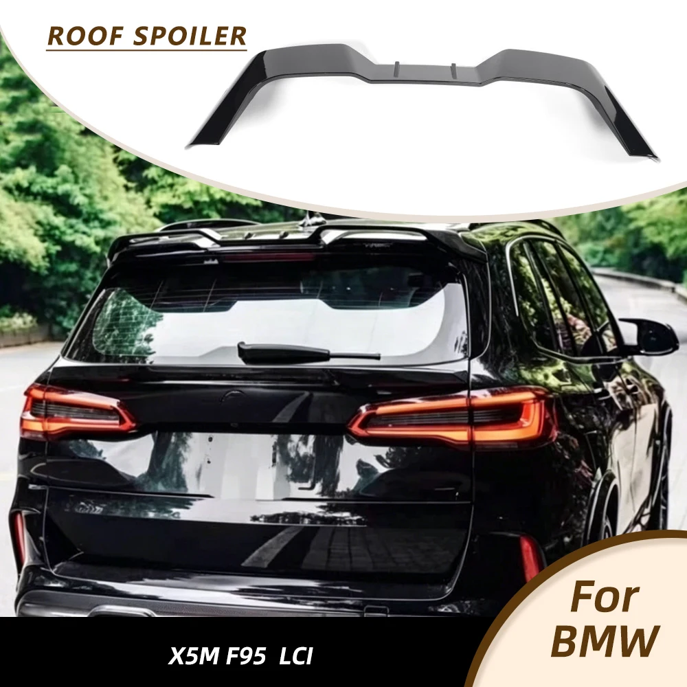 

Car Rear Trunk Roof Racing Spoiler for BMW F95 X5M LCI 2024-2026 Car Trunk Roof Wing Lip Racing Body Kits Top Wing Gloss Black