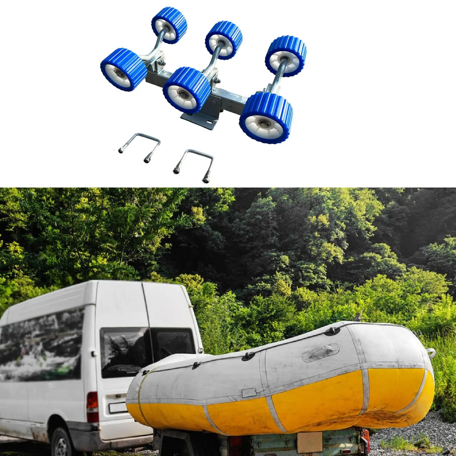 

Marine Boat Trailer Roller Universal PP Galvanized Frame Sturdy Support for Yacht Dock Unloading