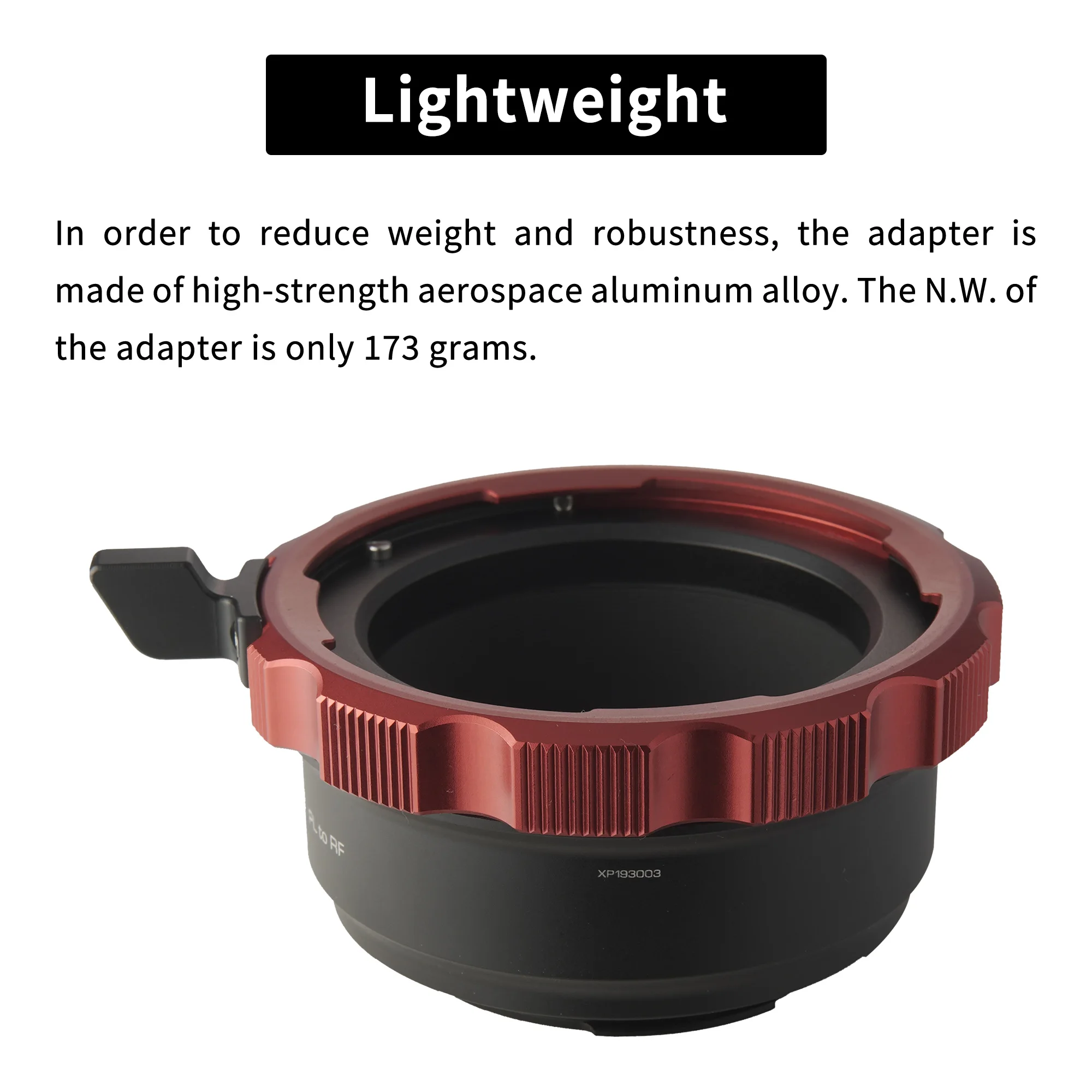 XPIMAGE PL to RF Lens Mount Adapter Ring Compatible with PL Lenses for Canon EOS R RF Red Komodo Cinema Cameras