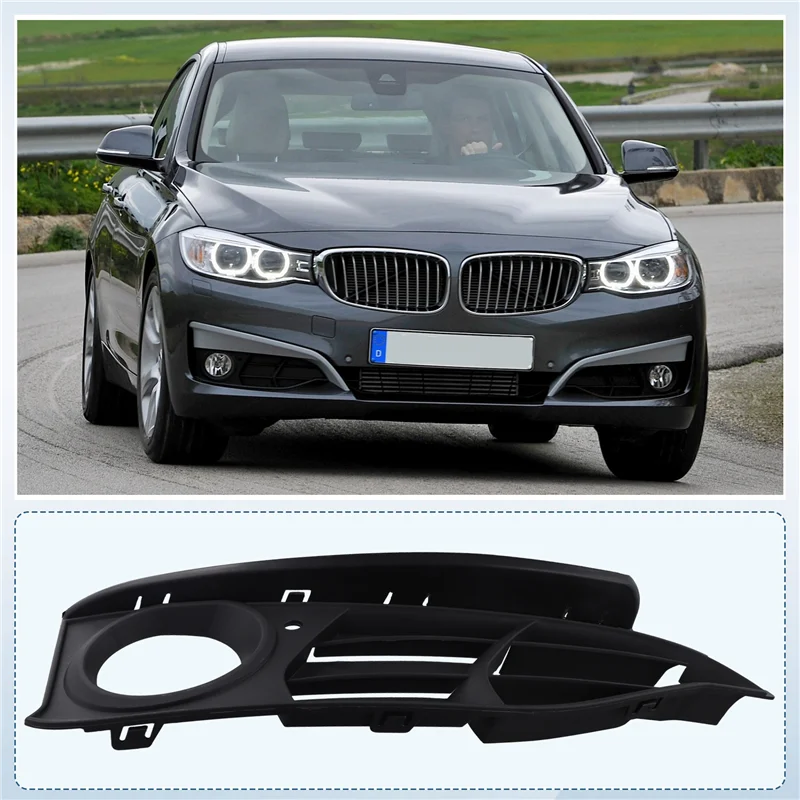 

Front Bumper Fog Lights Mesh Grille Cover Trim For BMW 3 Series GT F34 2013-2016