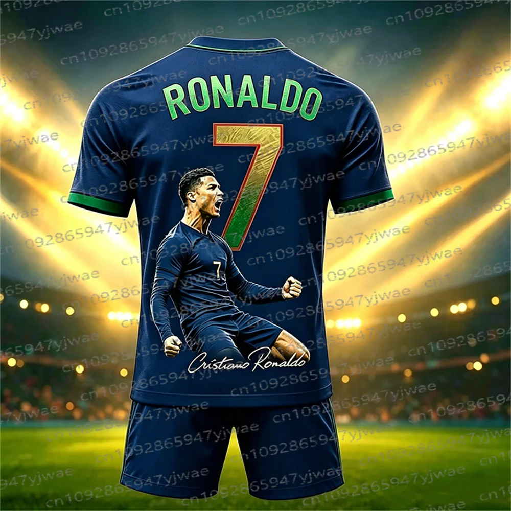 26/27 Sonderedition Ronaldo Fans Fußballtrikot T-Shirt Shorts Set Damen Herren Sportbekleidung Sommer Casual Kinder T-Shirt Set 2-teiliges Set – Detail 8