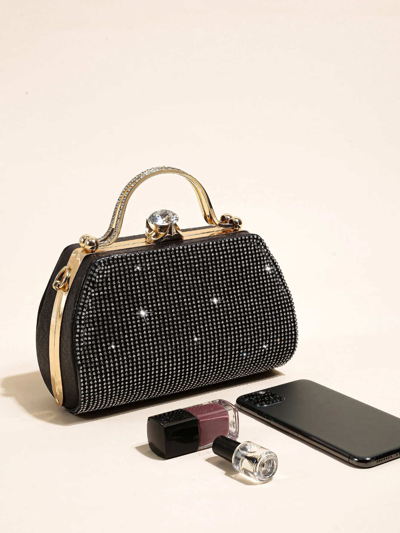 1 PC Glitter Women's Evening Bags Formal Party Clutches, Elegant Sparkling Crystal Clutch Purses Bride and Bridesmaid Handbag Fo