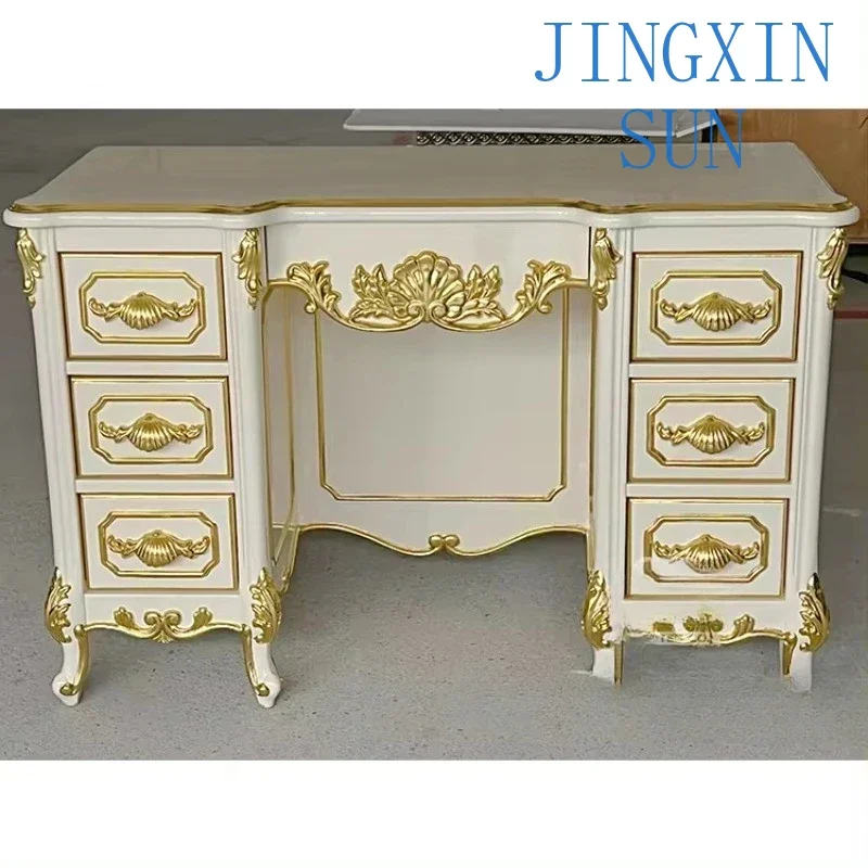 Nordic Makeup Table Sets Hand-Carved Luxury Dressers Vanities With Drawers