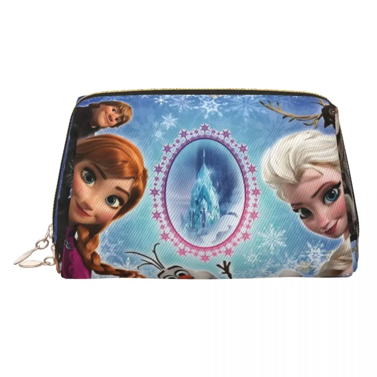 

Custom Elsa Cartoon Frozen Toiletry Bag Women Princess Cute Cosmetic Makeup Organizer Ladies Beauty Storage Dopp Kit Case