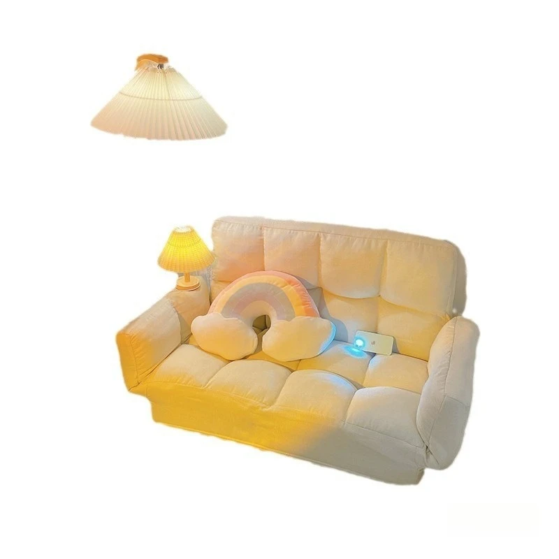 

Lazy sofa bedroom small sofa small apartment double tatami Internet celebrity rental room foldable single sofa bed