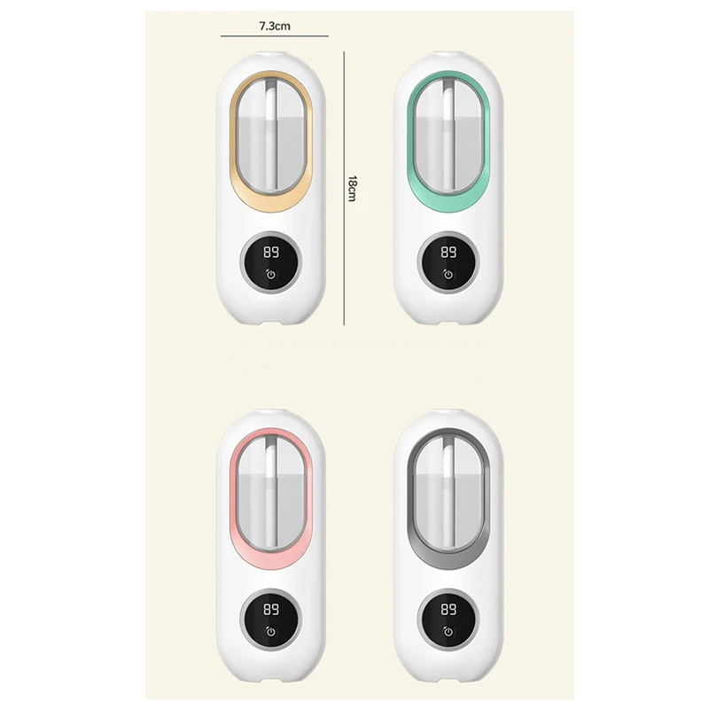 벽 장착 아로마 테라피 디지털 디스플레이, 에센셜 오일 디퓨저, 야간 조명 공기 청정기, 120ml