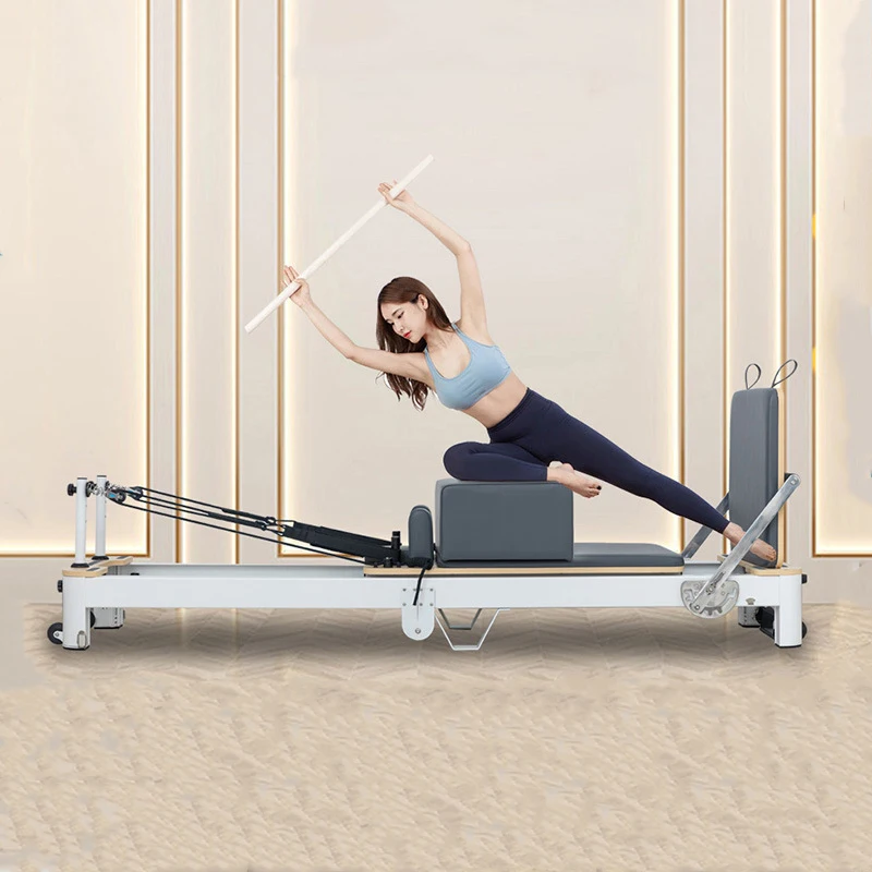 Uso doméstico plegable Usuarios domésticos portátiles Fácil de almacenar en casa Reformer de pilates plegable de aluminio
