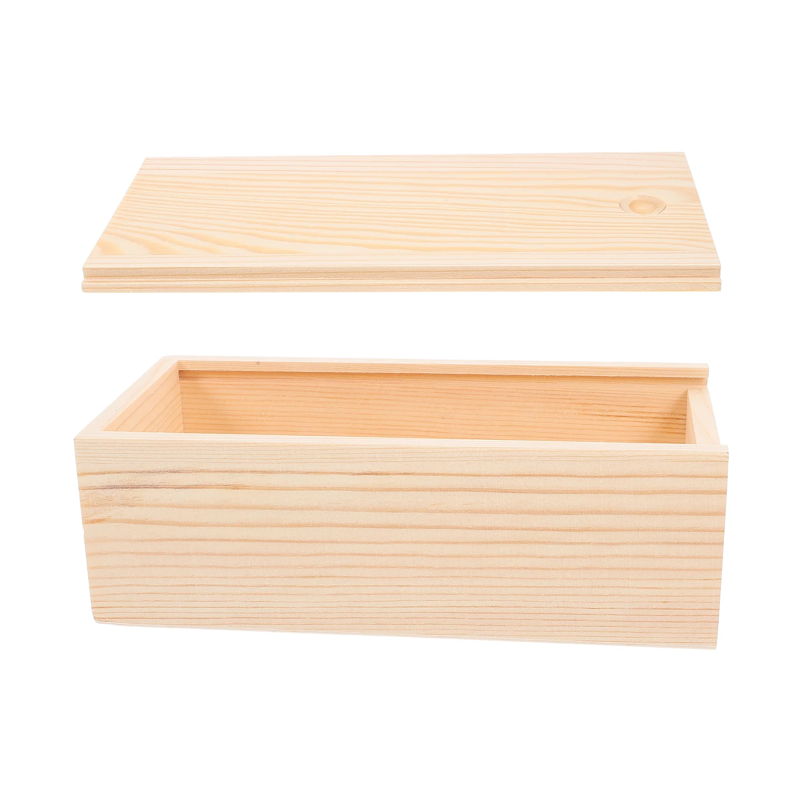 

Pull Box Storage Boxes Sundries Case Jewelry Container Sliding Wood Vintage Wooden Earring with Cover