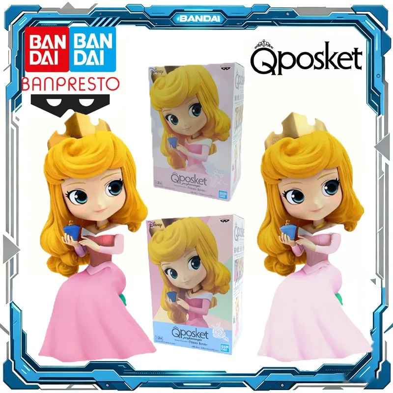 Figuras de acción originales y genuinas de Bandai Qposket Disney Perfume Magic Aurora Princess, juguetes para niños y niñas, modelo coleccionable de regalo