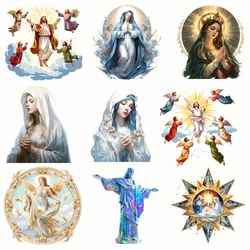 25cm Religion: Our Lady Of Christ Jesus Iron On Heat Transfer Stickers For Ironing Transfers For Clothing Diy Clothes Appliques