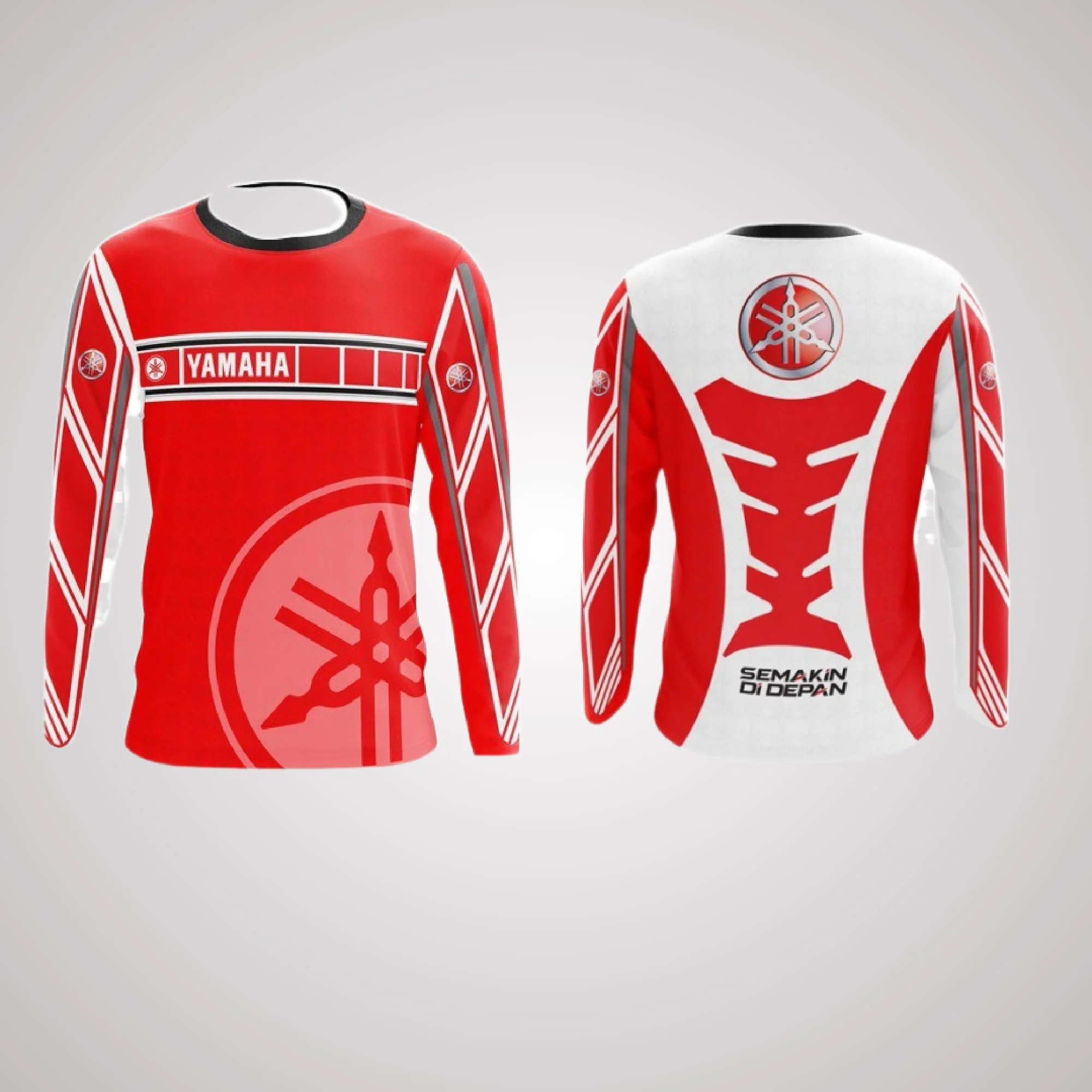 

New Popular Yamaha Long Sleeve T-shirt Spring and Autumn Motorcycle Fans Team Uniform Adult and Children's Same T-shirt