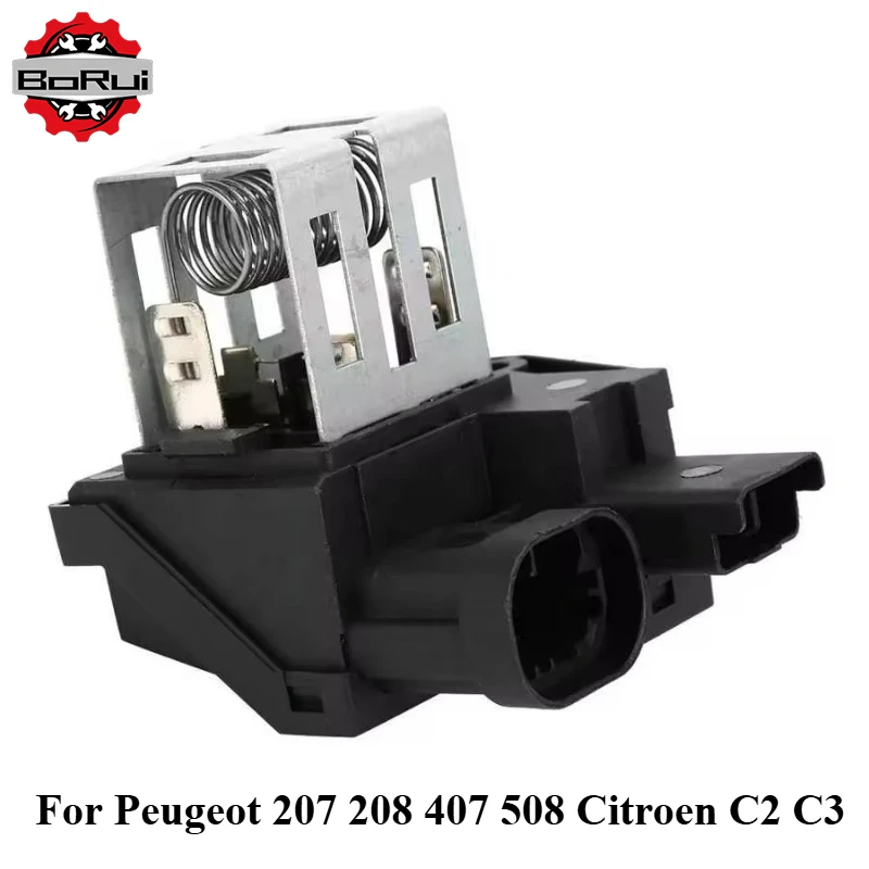 

OEM 1267J6 98372A01 9827870080 Автомобильный вентилятор радиатора, сопротивление двигателя для Peugeot 207 208 407 508 Citroen C2 C3 DS3