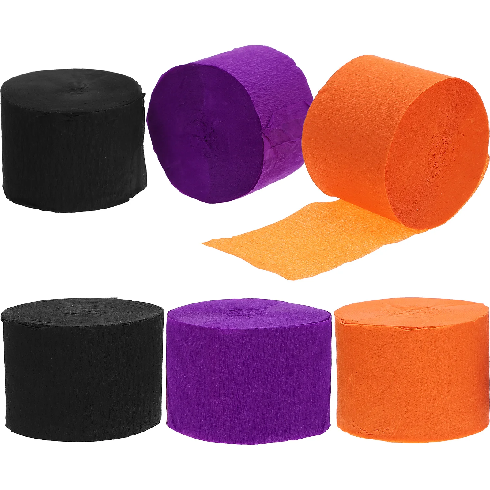 6 PCS Crepe Paper for Party Streamers Decorative Black Wedding Decorations Ceremony