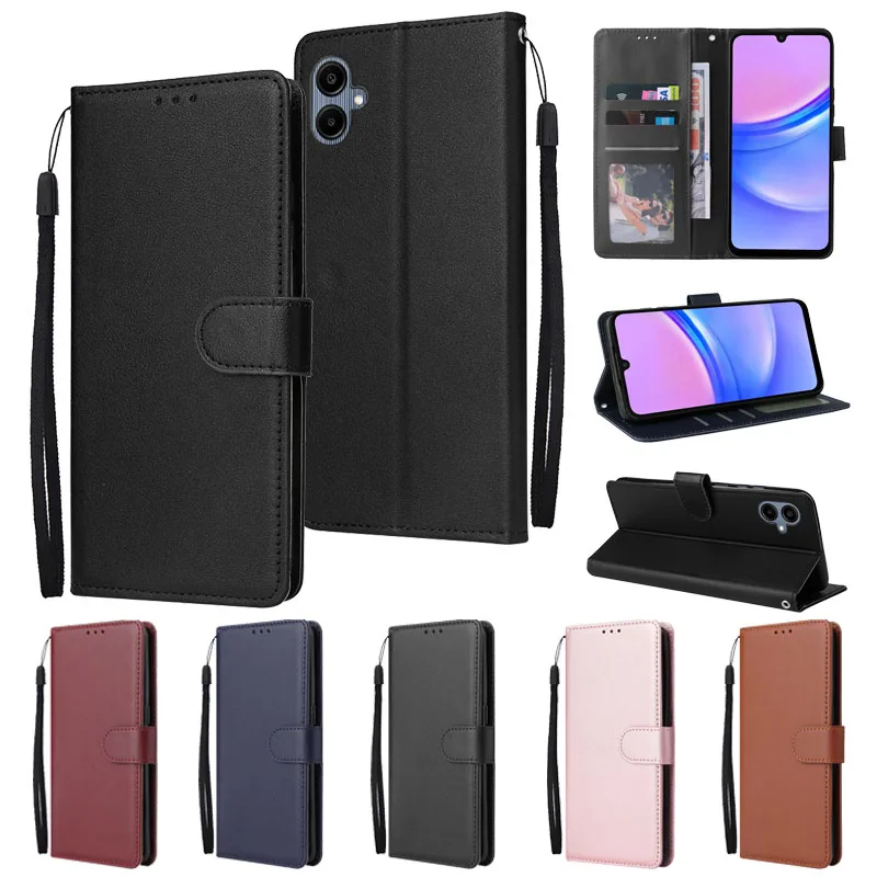 sFor Samsung Galaxy A06 Leather Case on for Coque Samsung A06 SM-A065F Cover A 06 SM-A065M A16 Classic Wallet Phone Case Fundas