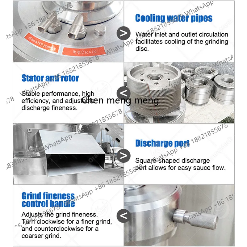 Moedor de cola de amêndoa multifuncional 300kg, pequena máquina industrial de polpa de manteiga de amendoim para venda