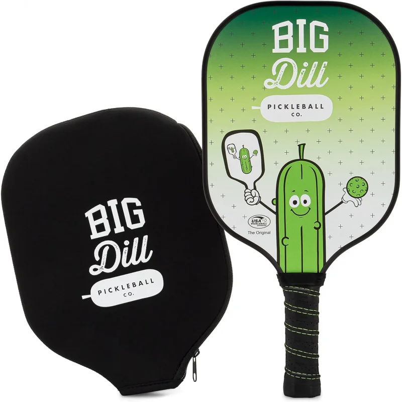 

Big Dill Pickleball Co.Pickleball Paddle с крышкой. Выберите ракетку для пиклбола из стекловолокна или графитовый шарик для пикл из углеродного волокна.