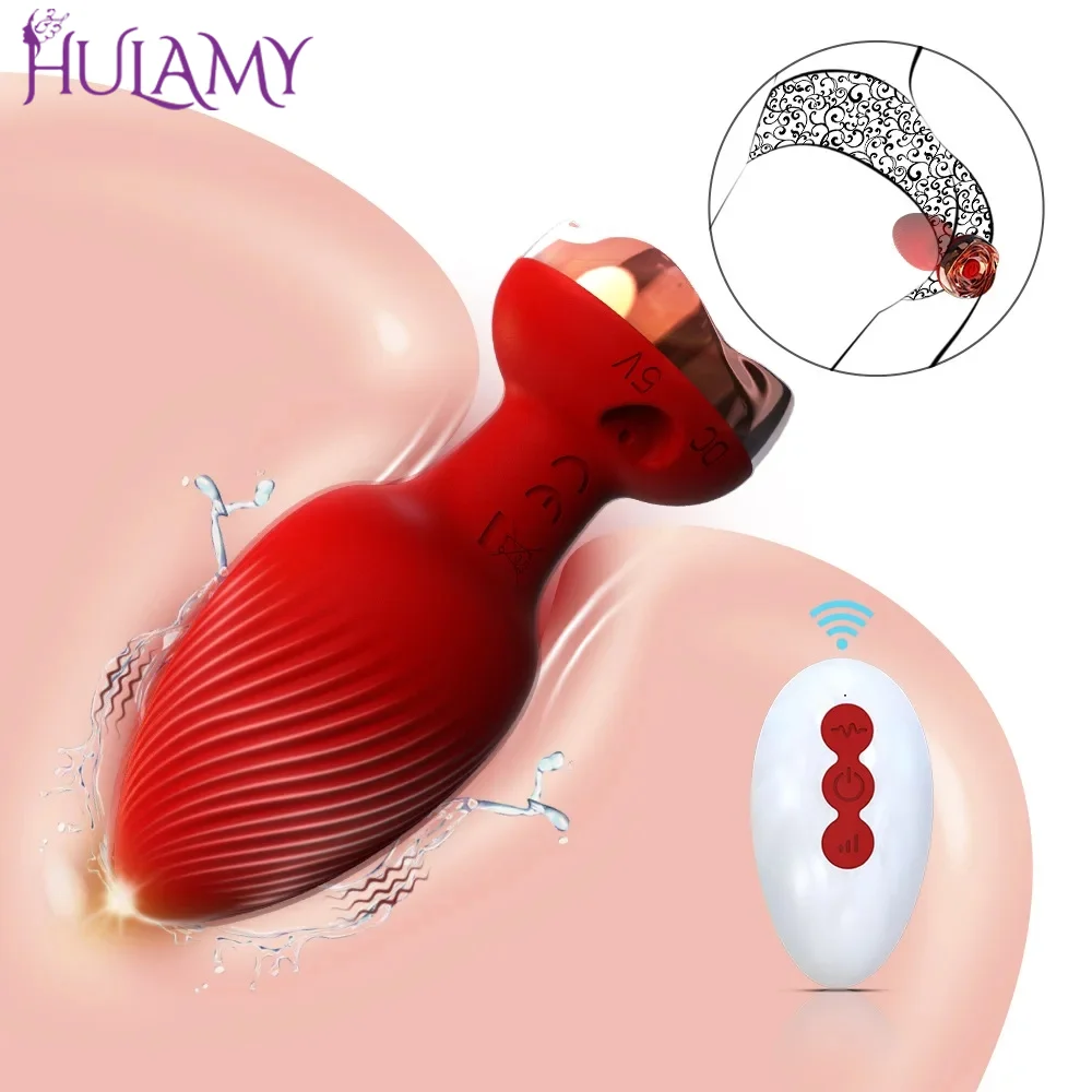 Rose Anal Vibrator For Women Dildo Butt Plug G spot Stimulator Wearable Vibrator For Men Prostate Massager Anal Beads Adult Toys