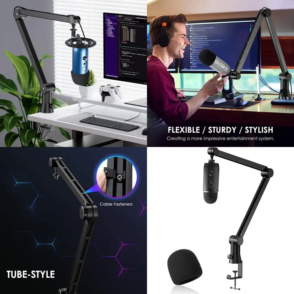 

Blue Microphone Stand with Premium Boom Arm and Cable Management, 3/8-5/8 Adapter Included