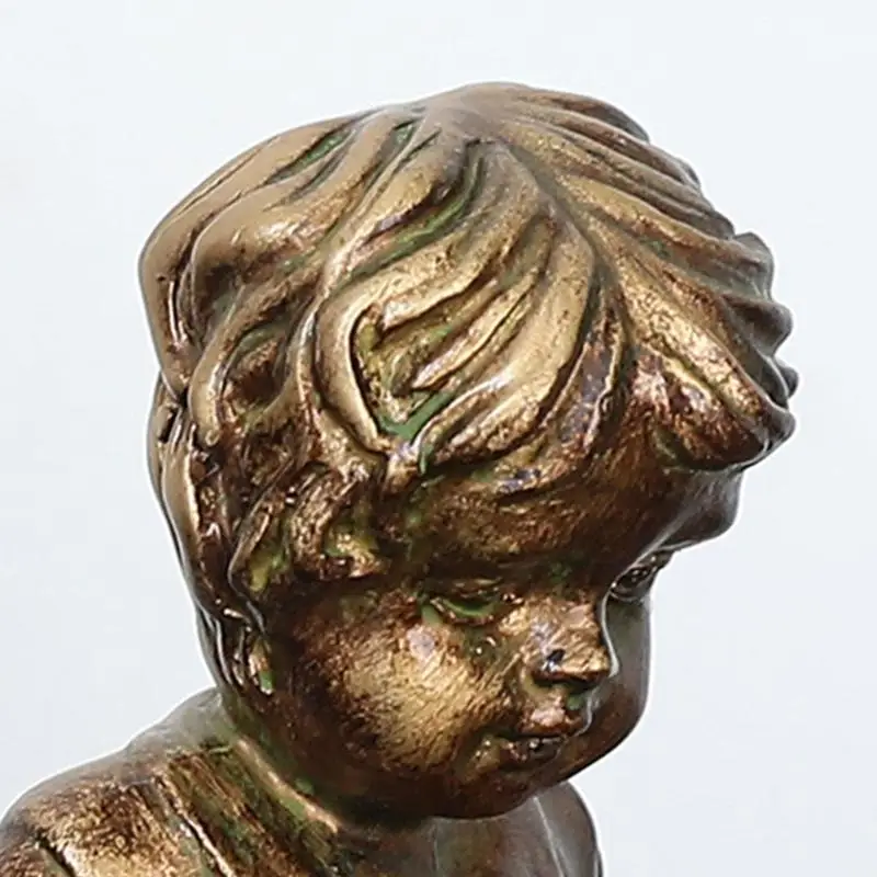 96BA Buchstützen aus Kunstharz, lesende Kinderfiguren, Buchstopper für die Organisation von Bücherregalen, die Gestaltung des – Detail 4