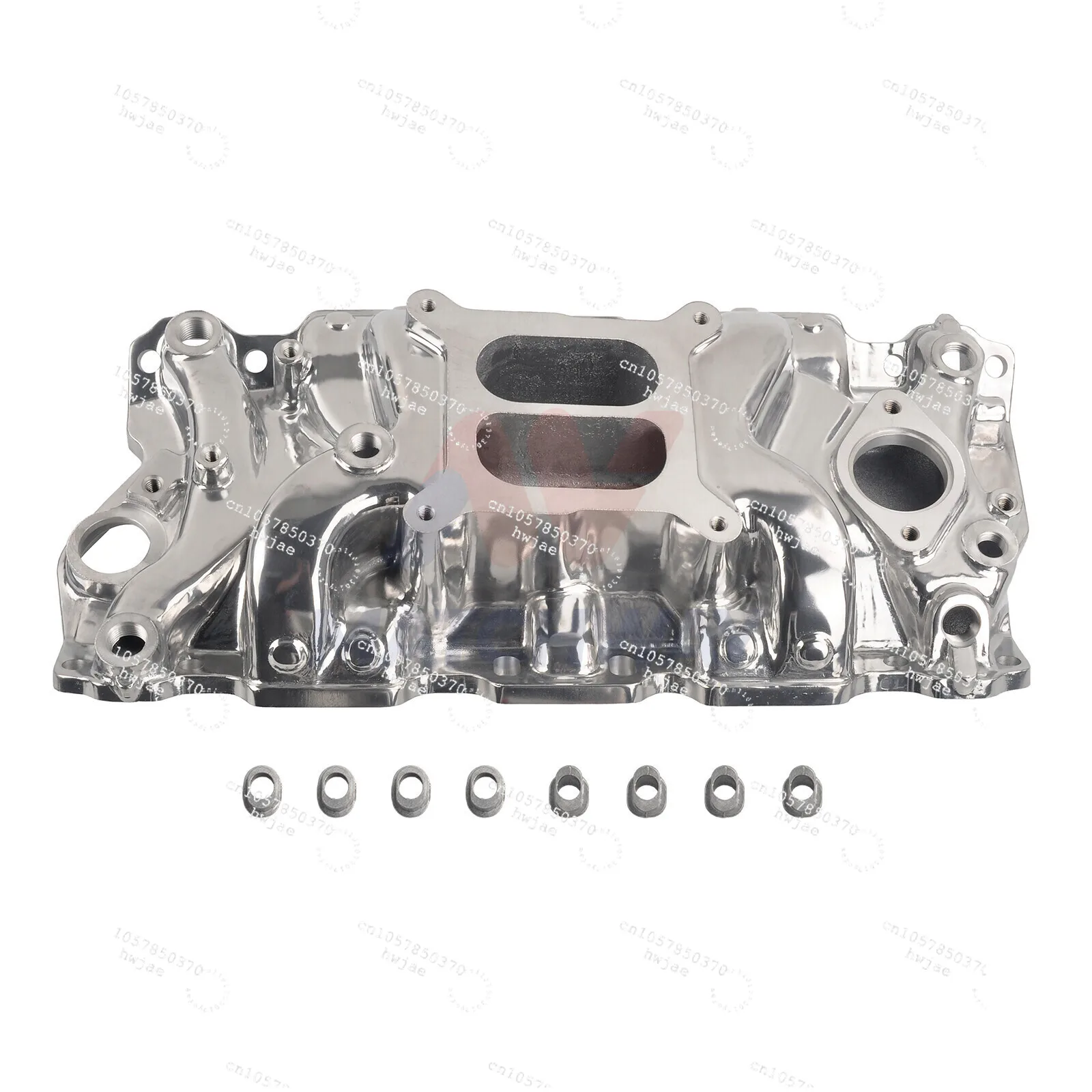 New Racing 1500-6500 For CNC Polished Aluminum SBC Small Engines Chevy Vortec Air Gap Intake Manifold 350