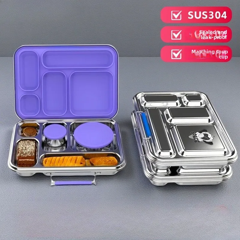 2026 New 304 Stainless Steel Bento Box Large‑Capacity Sealed Lunch Box Portable Food Container for Office Student